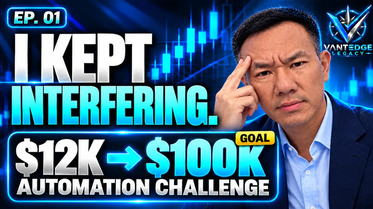 Episode 1: I kept interfering. $12K to $100K Automation Challenge — a goal, not a guarantee.